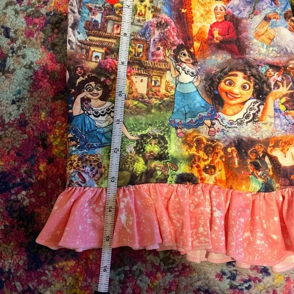 Encanta Colorful Cartoon Character Ruffle Shorts - Picture 3 of 4